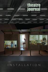 Indoor space with three video projections, where three different feminine-presenting people appear in domestic settings. 