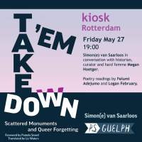 On top of a pink background and with a blue bar at the bottom, 