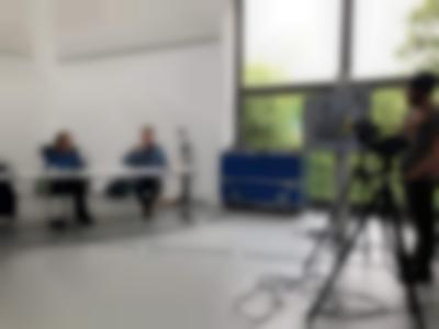 Roundtable discussion documentation. Sands Murray Wassink with Amalia Calderón, Megan Hoetger, and Radna Rumping, *COLLABORATION. How can we work together?*, Rijksakademie, Amsterdam, June 2021. Photo: Ratu R. Saraswati.