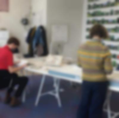 Visitor documentation. Sands Murray-Wassink, *In Good Company (Horsepower): Materials from the Gift Science Archive, 1993-present*, mistral, Amsterdam, March - May 2021. Photo: Megan Hoetger.