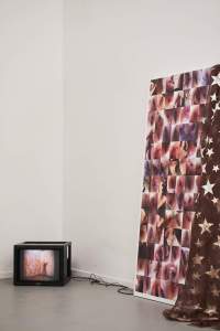 Exhibition installation image. Sands Murray-Wassink, *Without You I'm Nothing (Blue*), Rijksakademie Open Studios, Amsterdam, June 2021. Photo: Tomek Dersu Aaron, courtesy of the Rijksakademie van beeldende kunsten, Amsterdam.