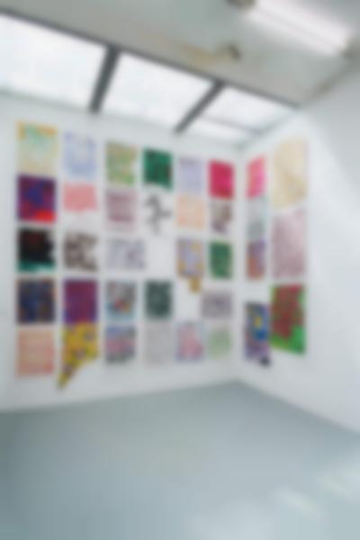 Exhibition installation image. Sands Murray-Wassink, *Without You I'm Nothing (Blue*), Rijksakademie Open Studios, Amsterdam, June 2021. Photo: Tomek Dersu Aaron, courtesy of the Rijksakademie van beeldende kunsten, Amsterdam.