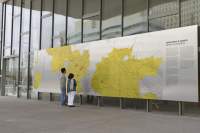 Suzanne Lacy, *Los Angeles Rape Map* installed at Deaton Auditorium, Los Angeles Police Department, as part of *Three Weeks in January*, 2012. Photo: Meg Madison, courtesy of LACE (Los Angeles Contemporary Exhibitions).