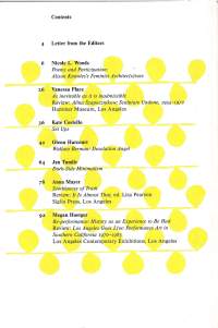 Table of contents. *X-TRA: Contemporary Art Quarterly* 15, no. 1 (Fall 2012).