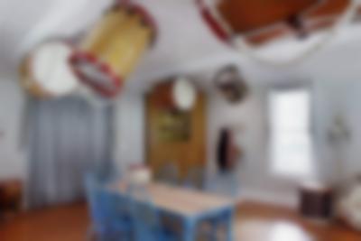 Installation view. Allison Smith, *Allison Smith: Rudiments of Fife & Drum*, The Aldrich Contemporary Art Museum, Ridgefield, CT. Photo: Chad Kleitsch, courtesy of The Aldrich Contemporary Art Museum.