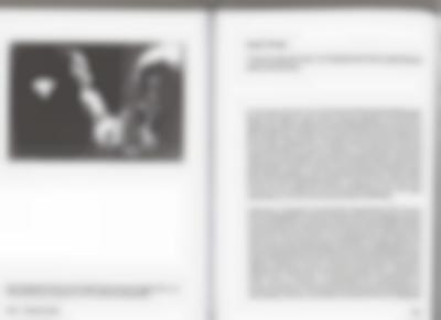 Book spread. On the left page, a photograph shows a feminine-presenting person holding a baby and facing the camera. To the left, a masculine-presenting person, wearing sunglasses, looks away. On the right page, the first page of the article 