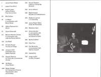 Book spread with table of contents on the left page and a photograph of a young person sitting on a sofa and holding a dog on the right page. The background is white, and the text and photograph appear in black.