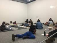 Workshop documentation. Megan Hoetger with Anik Fournier, *Lively Archives: Activating Performance Archives and the Performativity of Archival Methods*, Centre Pompidou, Paris, November 2021.