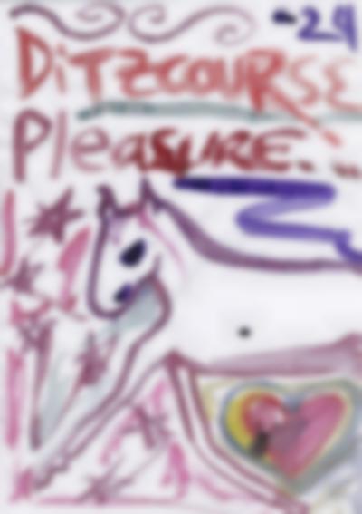 Drawing of a horse, in purple. Around it, there is a heart in different colours and stars in purple. Above the horse, 