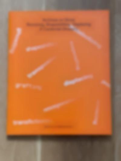 Spread around the page, several words in different positions and rotations have been written in white, often with the end of the word more faded than the beginning. These words are: 