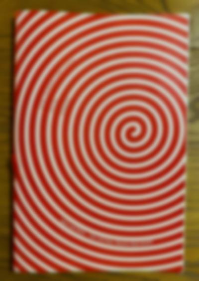 A red and white spiral that fills up the whole cover of a publication, with its centre slightly to the right. In between the spiral, the title of the publication can be read on the left: 