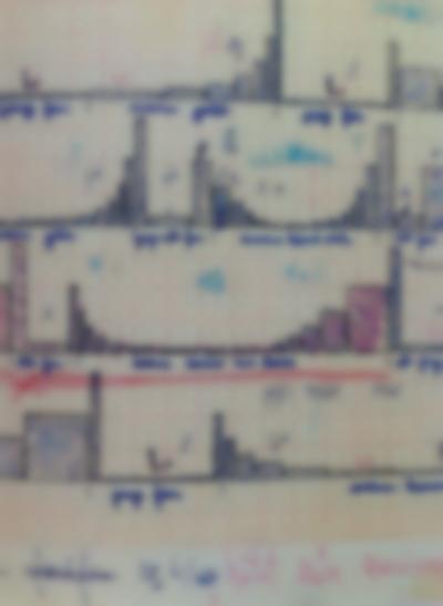 Kurt Kren, fragment of a score as reproduced in Kren's self-published *No Film* book. Courtesy of San Francisco Cinematheque, California.