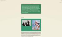 Website section showing two images and a text. Part of the text and the two images appear inside a green block.
