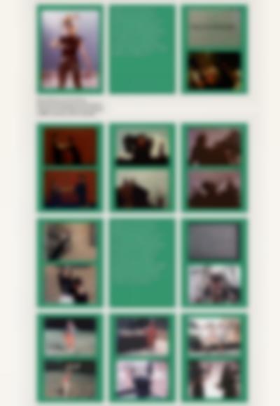 Website section showing nineteen photographs, which appear inside green blocks.