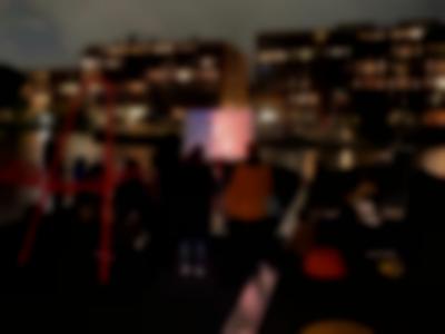 *Cinema for Houseboats I: Vlado Kristl* public program (October 2021). Zone Collective (Kirila Cvetkovska and Megan Hoetger), *Shadow Zones: Experimental Cinema History in Yugoslavia; or, a Cinema and a History Made and Unmade by Maps*, When Site Lost the Plot, Amsterdam, July - October 2021. Photo: Aram Lee, courtesy of When Site Lost the Plot.