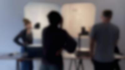 Video documentation still. *Drawing the Archive* public program session one (September 2021). Zone Collective (Kirila Cvetkovska and Megan Hoetger), *Shadow Zones: Experimental Cinema History in Yugoslavia; or, a Cinema and a History Made and Unmade by Maps*, When Site Lost the Plot, Amsterdam, July - October 2021. Video documentation courtesy of When Site Lost the Plot.