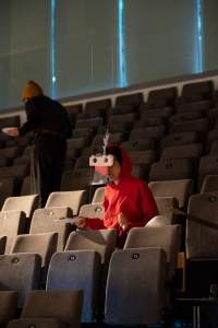 Antonella Fittipaldi. Workshop documentation. Zone Collective (Kirila Cvetkovska and Megan Hoetger), *Zoning Play Complex* character workshop, 5 November 2022. Realized within the frame of *The Hauntologists*, an exhibition and public program curated by Julia Morandeira as part of the 2021–22 Fellowship in Situated Practice at BAK — basis voor actuele kunst, Utrecht, Netherlands. Photo: Tom Janssen, courtesy of BAK.