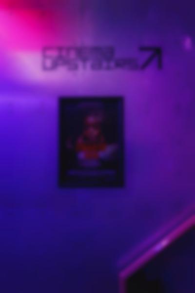 At the bottom of the stairs a 